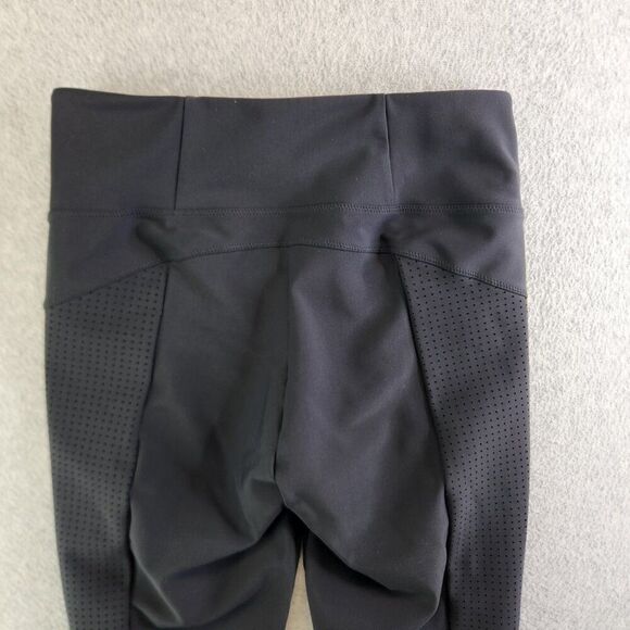 Athleta Pants Womens Small Black Stellar Crop Vented Perforated Side Panels - Picture 5 of 14